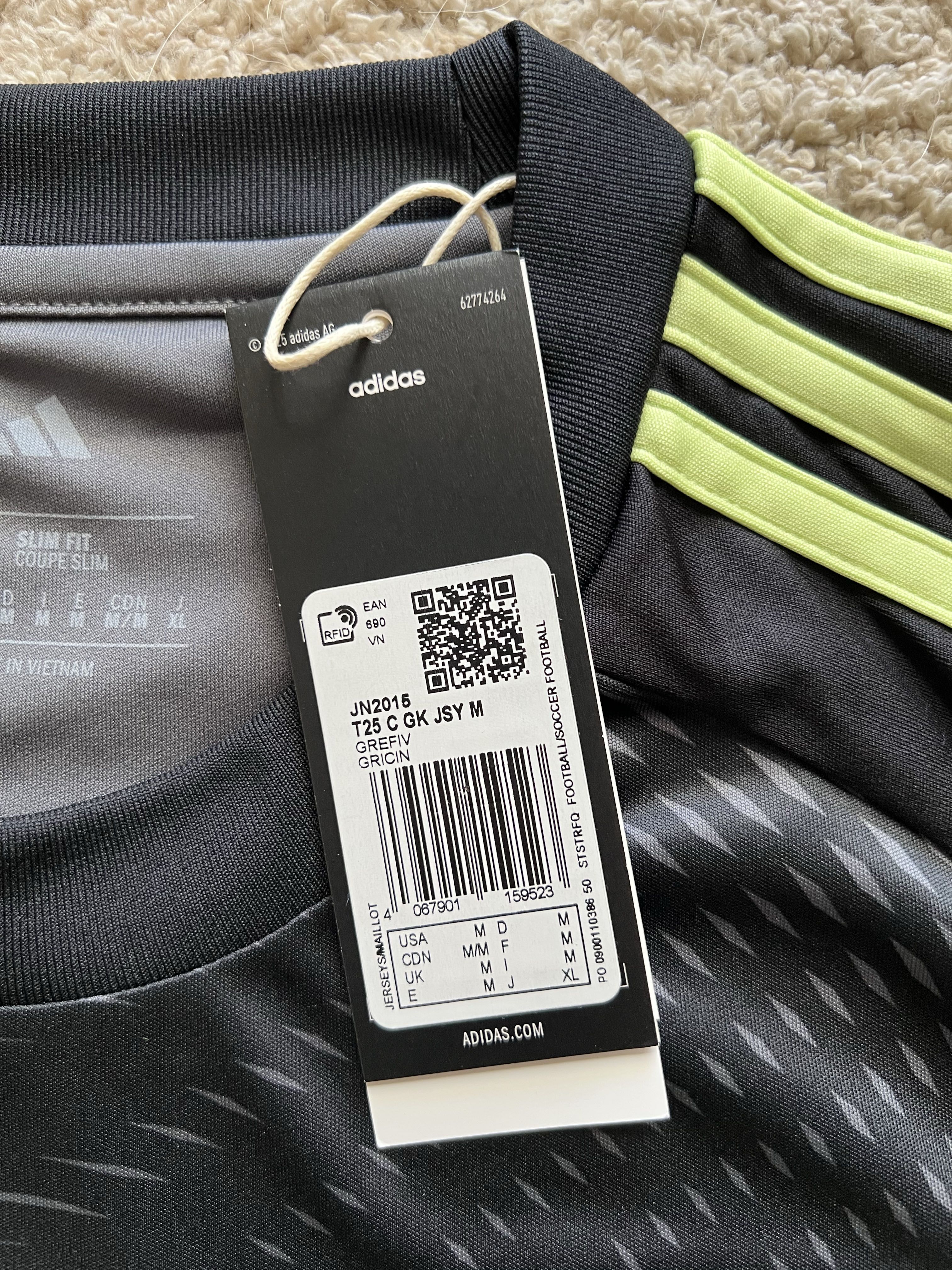 Authenticity evidence image of Aston Villa 2025/26 Adidas GK 1 Goalkeeper Shirt (Betano) - Men's Medium