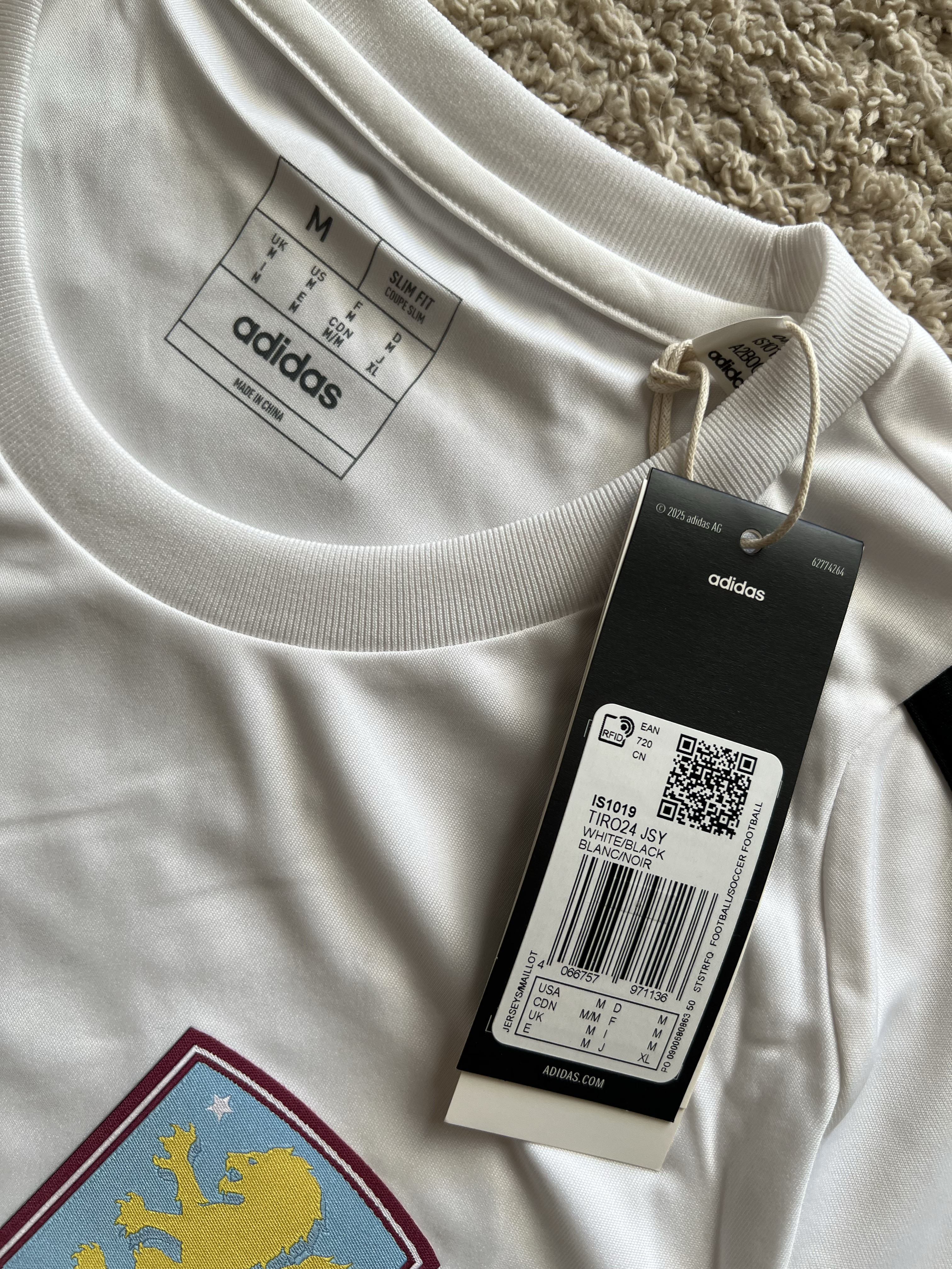 Authenticity evidence image of Aston Villa 2024/25 Adidas Special Edition Shirt (Aston Villa Foundation) - Men's Medium