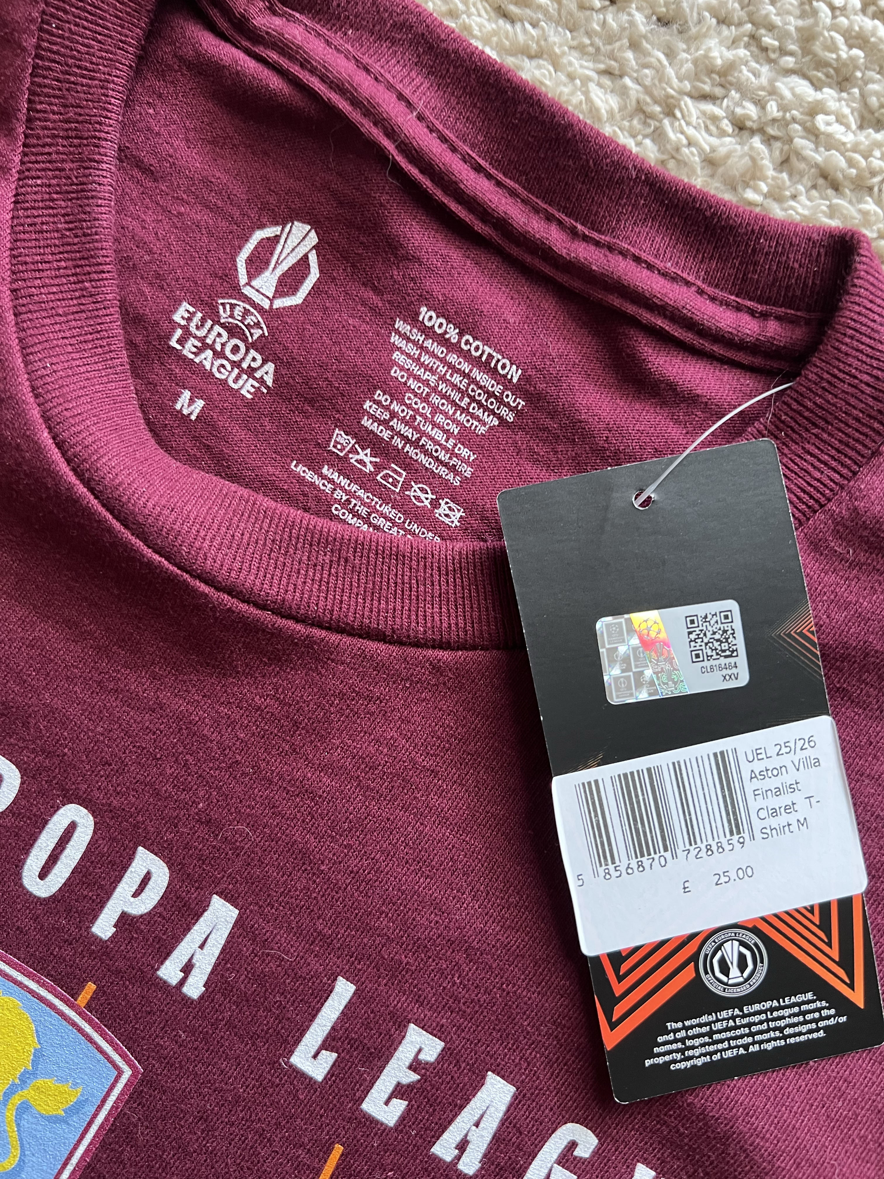 Authenticity evidence image of Aston Villa 2025/26 1 Special Edition Shirt - Men's Medium
