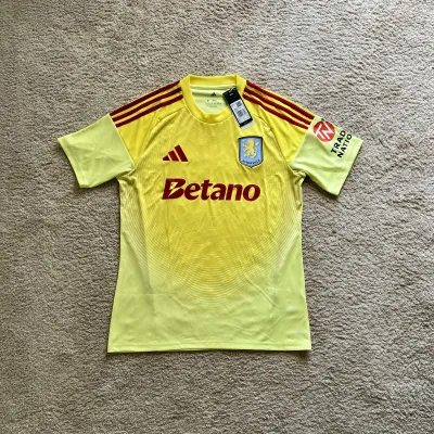 Front view of Aston Villa 2025/26 Adidas GK 2 Goalkeeper Shirt (Betano) - Men's Medium