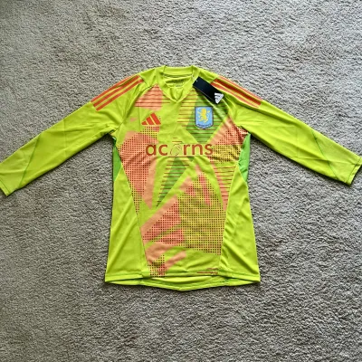 Front view of Aston Villa 2024/25 Adidas GK 4 Goalkeeper Pro Shirt (Acorns) - Men's Large
